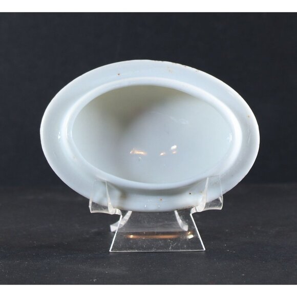 Porcelain Vanity Jar Trinket Box Pink Roses 1950s GC 2.25" Tall Vintage - Picture 10 of 14